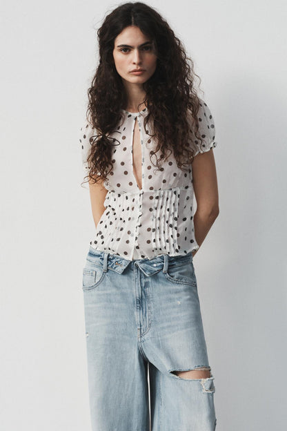 ג'ינס AURELIX™ עם מותן מקופל בגזרה בינונית