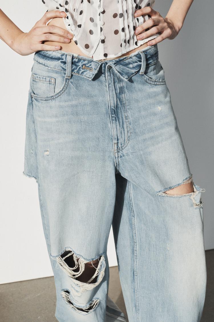 ג'ינס AURELIX™ עם מותן מקופל בגזרה בינונית