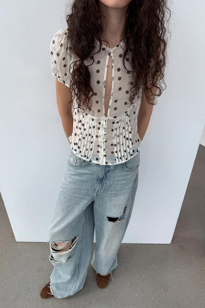 ג'ינס AURELIX™ עם מותן מקופל בגזרה בינונית