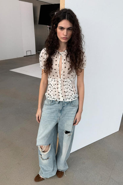 ג'ינס AURELIX™ עם מותן מקופל בגזרה בינונית