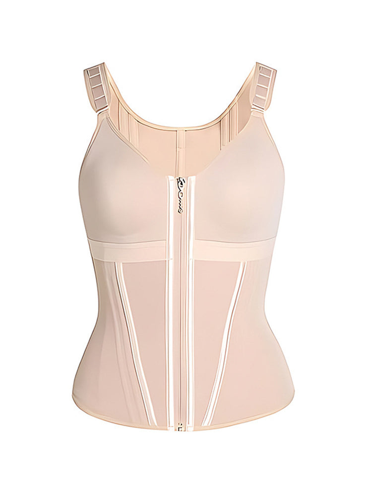 חגורת מותן דו-שכבתית ELVANA™ לשליטה בבטן עם חזייה 