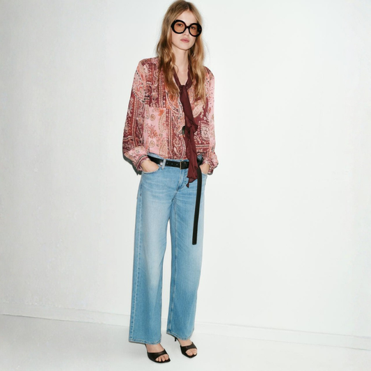 ג'ינס רחב גזרה נמוכה של ADIRA™