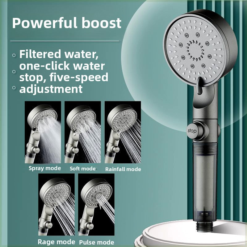 Chuveiro com filtro de alta pressão HydroJet™ com 5 modos