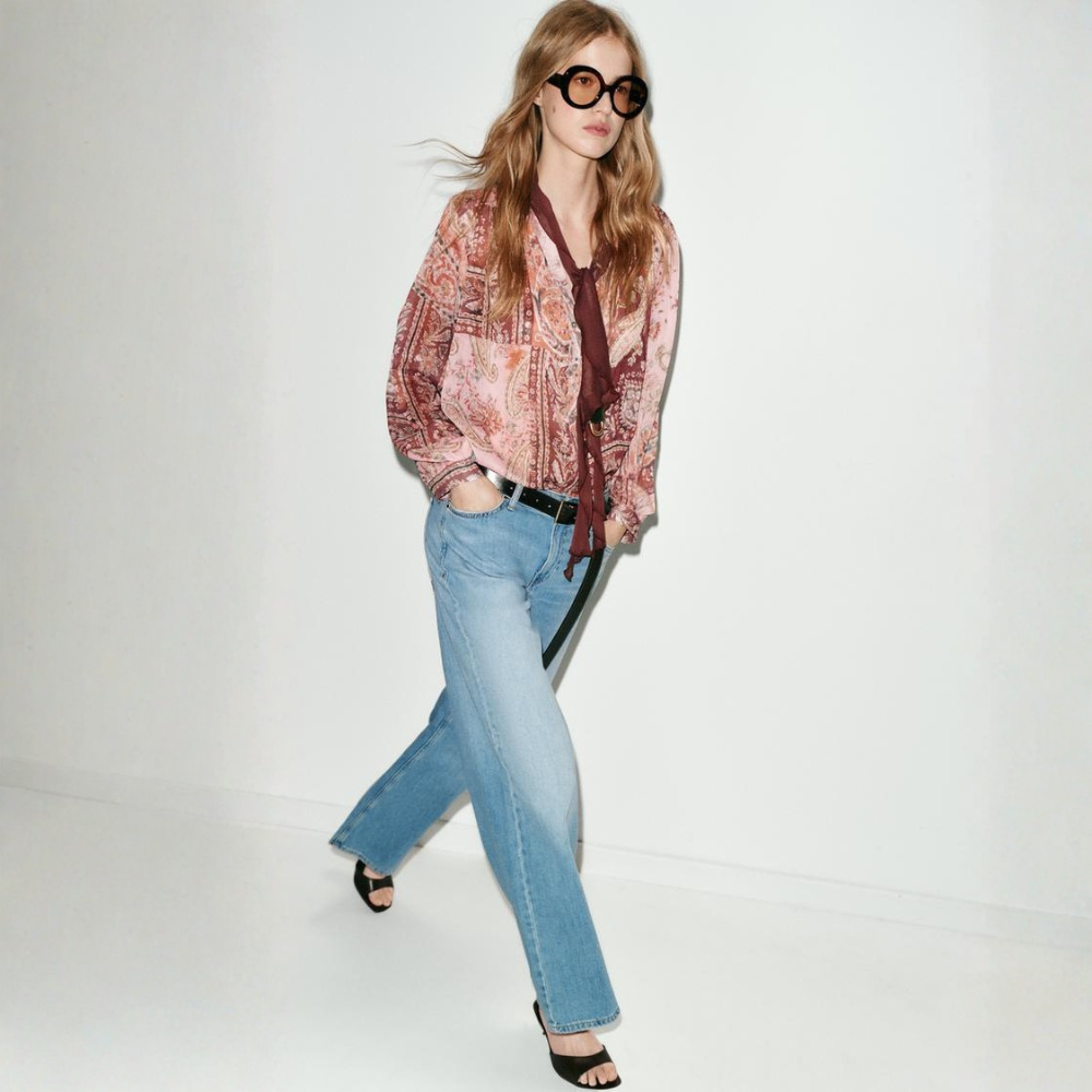 ג'ינס רחב גזרה נמוכה של ADIRA™