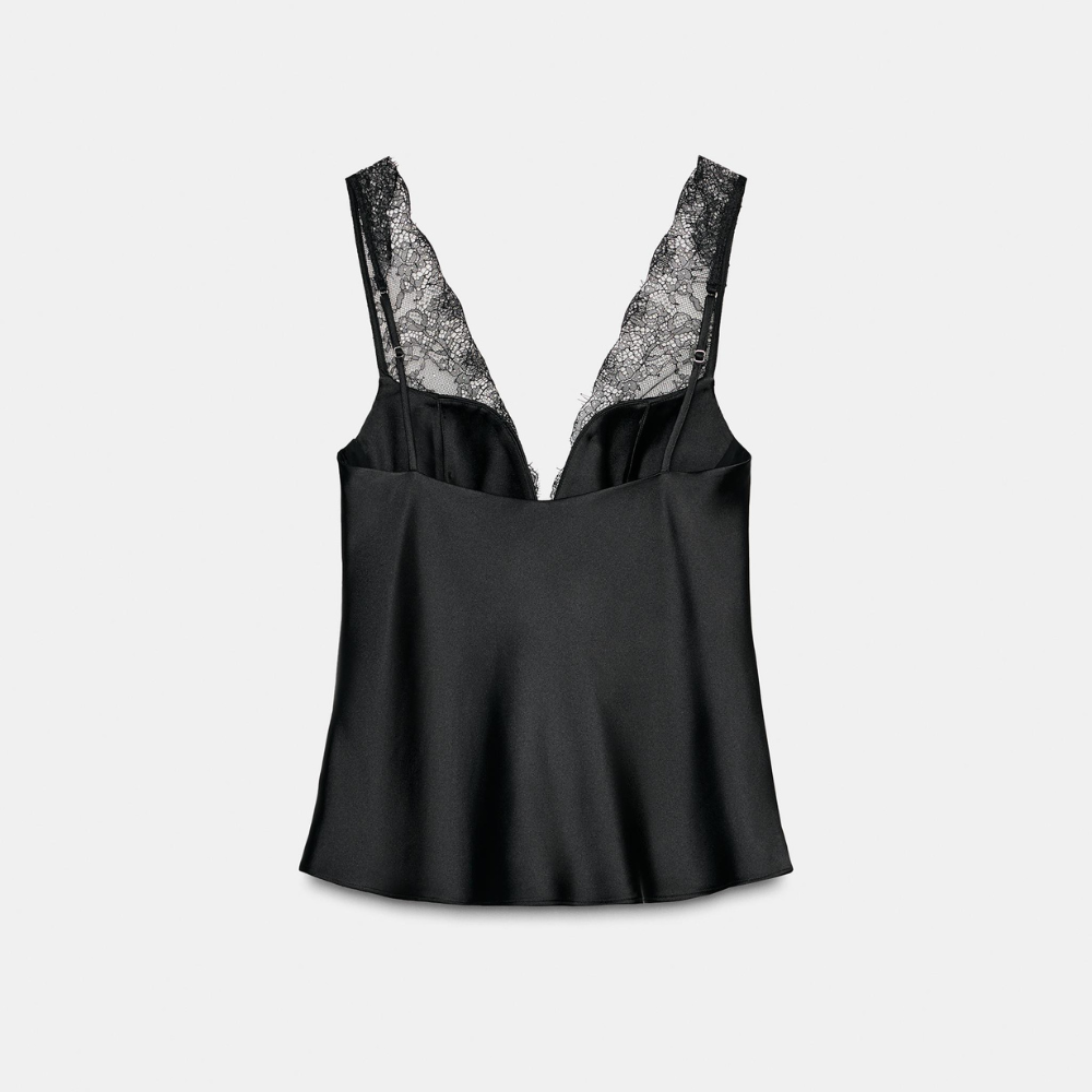 טופ סאטן ELARA™ עם תחרה