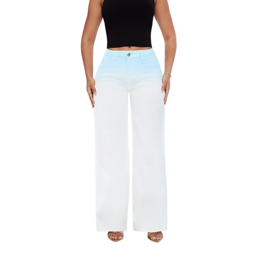 ג'ינס רחב בגזרה בינונית-נמוכה של MONARA™‎