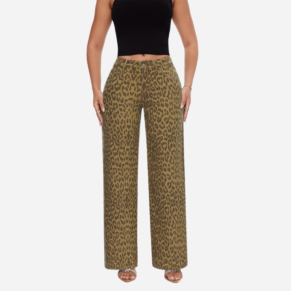 ג'ינס רחב בגזרה בינונית-נמוכה של MODEVA™‎