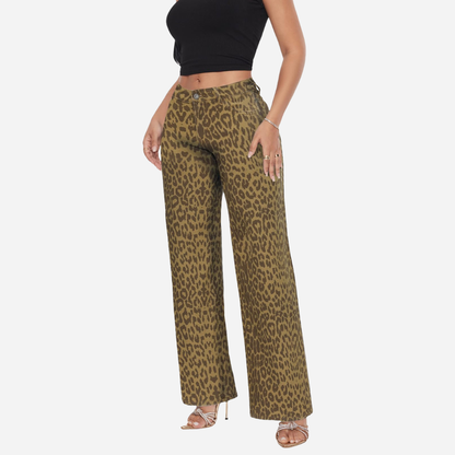 ג'ינס רחב בגזרה בינונית-נמוכה של MODEVA™‎