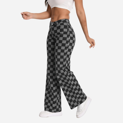 ג'ינס רחב בגזרה בינונית-נמוכה של MODEVA™‎