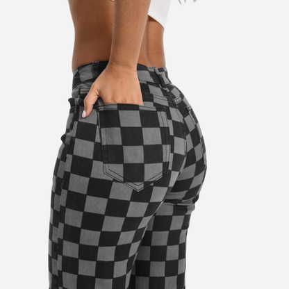 ג'ינס רחב בגזרה בינונית-נמוכה של MODEVA™‎