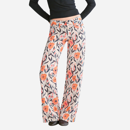 ג'ינס רחב בגזרה בינונית-נמוכה של MODEVA™‎