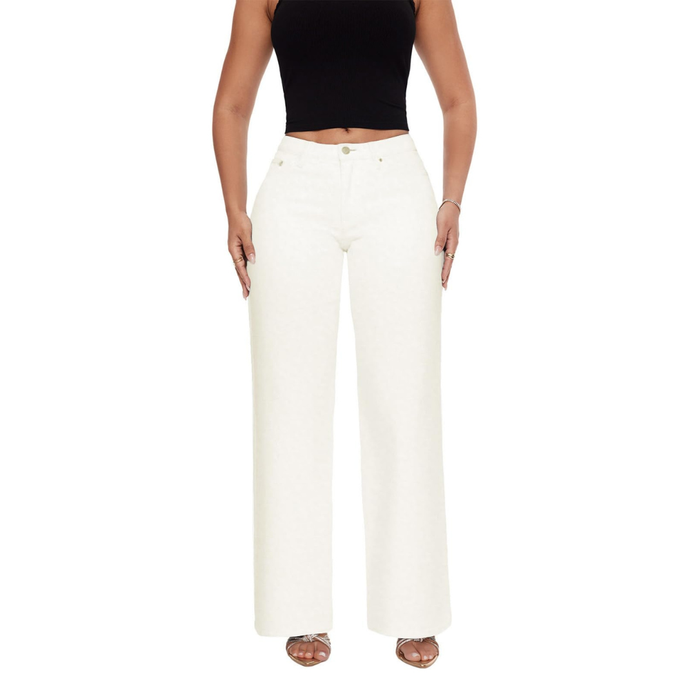 ג'ינס רחב בגזרה בינונית-נמוכה של MONARA™‎