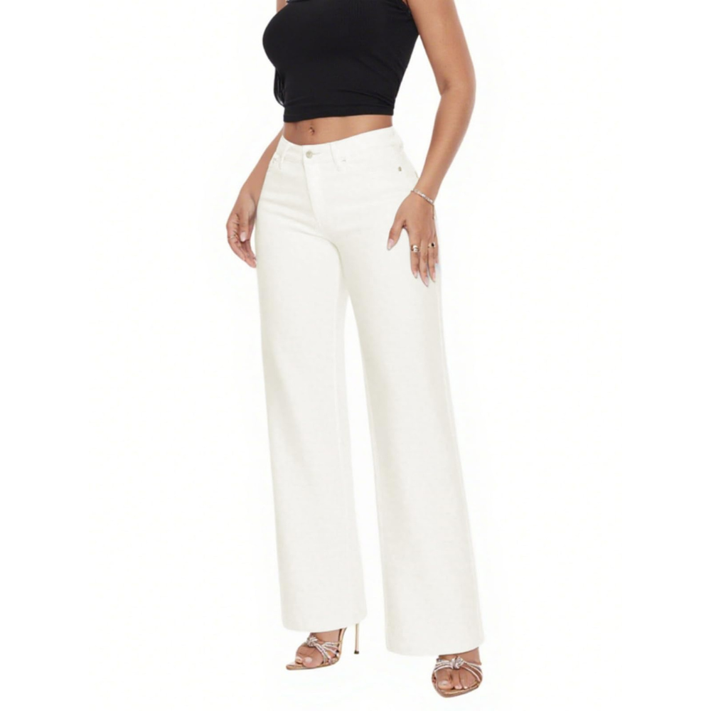 ג'ינס רחב בגזרה בינונית-נמוכה של MONARA™‎