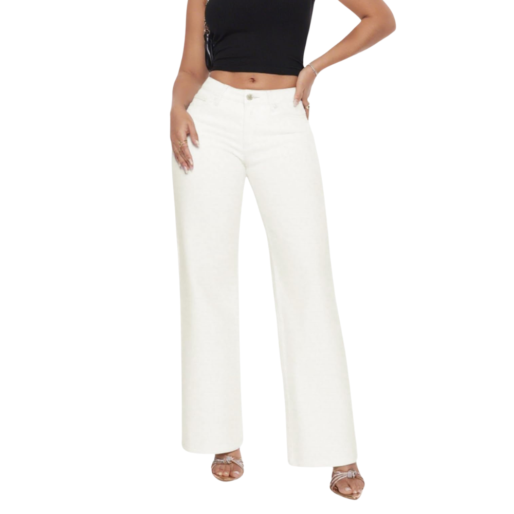 ג'ינס רחב בגזרה בינונית-נמוכה של MONARA™‎